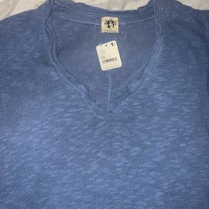 NWT Blue Free people Vneck shirt!
